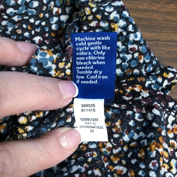 Apt 9 Tunic Womens Size Medium Black Multicolored Speckled Layered Blouse Top - Picture 8 of 9